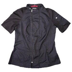 Chef Works Women’s Size Medium Black Short Sleeve Shirt Uniform